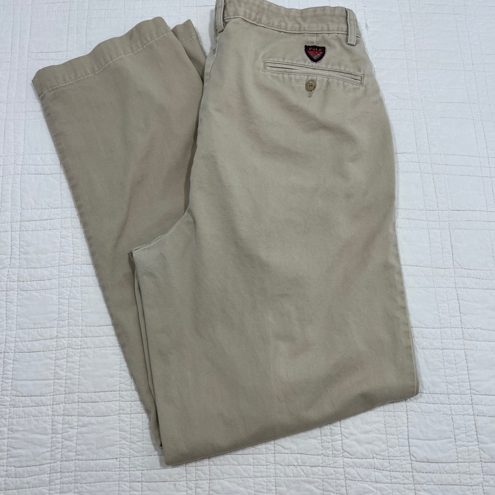 Polo Golf Ralph Lauren Mens 31x31.5 Pleated Khaki Tan Cotton Classic Golf Pants